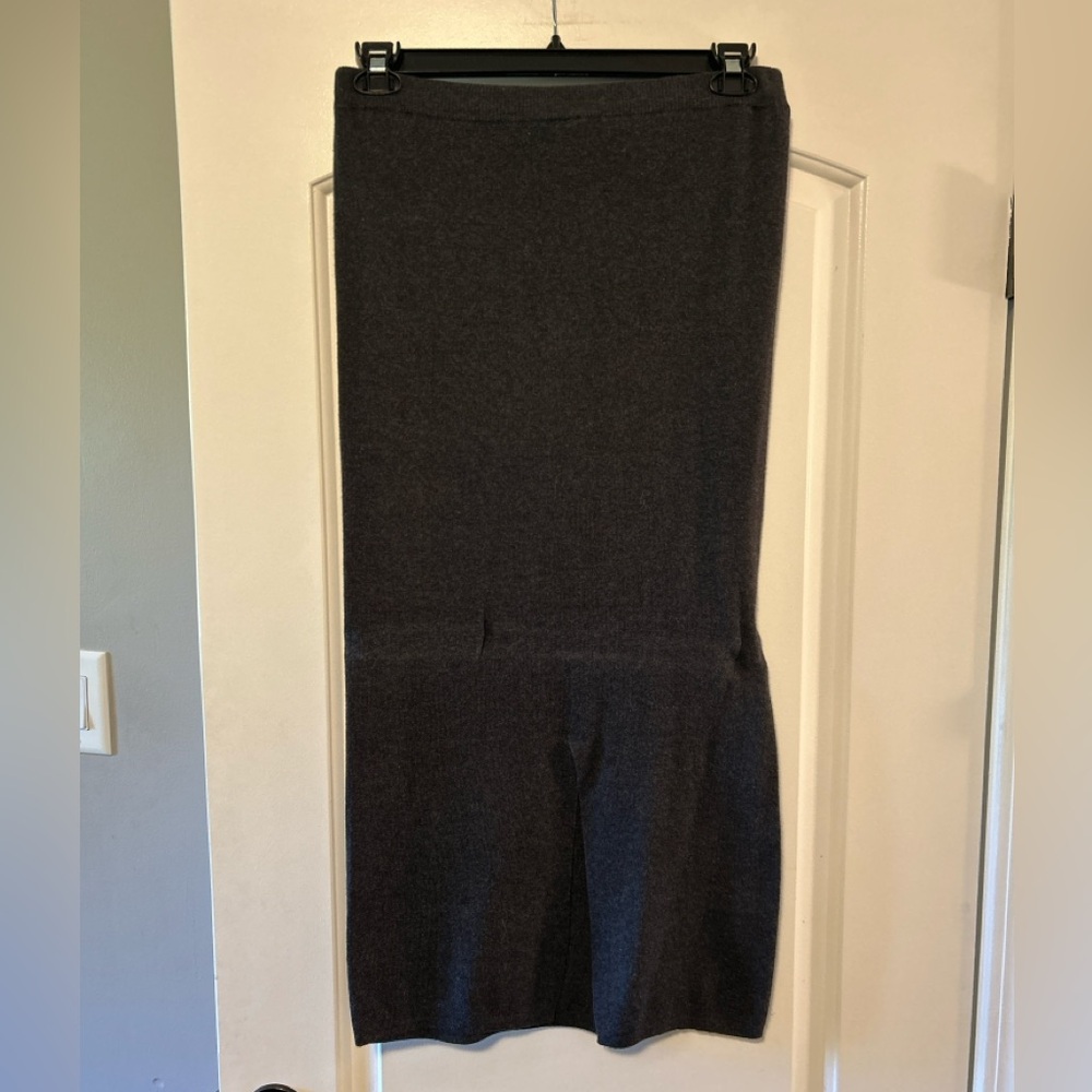 Knit Gray Maxi Skirt